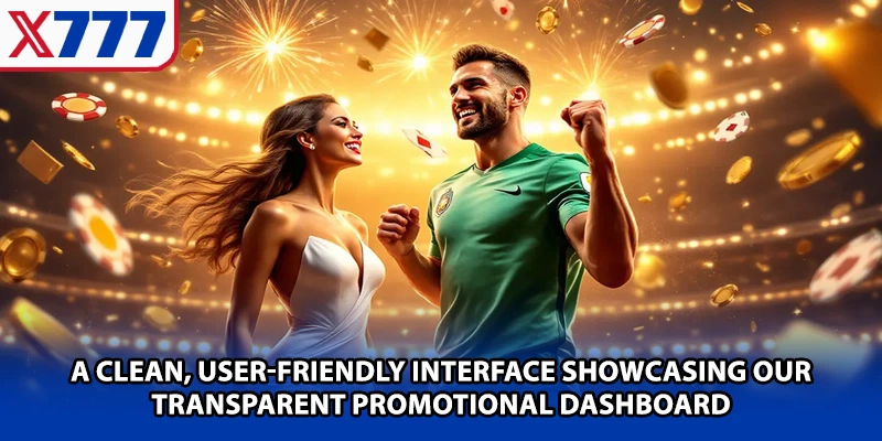 A clean, user-friendly interface showcasing our transparent promotional dashboard